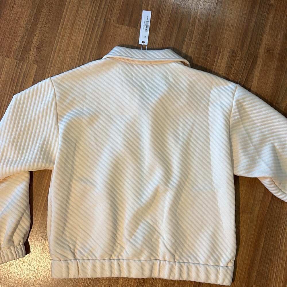 Steve Madden Oatmeal Textured Zip-Up Bomber Jacket NWT - Picture 6 of 7